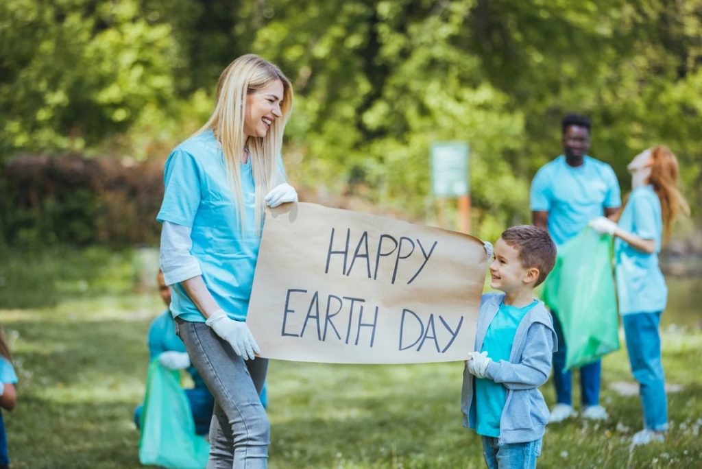 dfw recycling earth day sign
