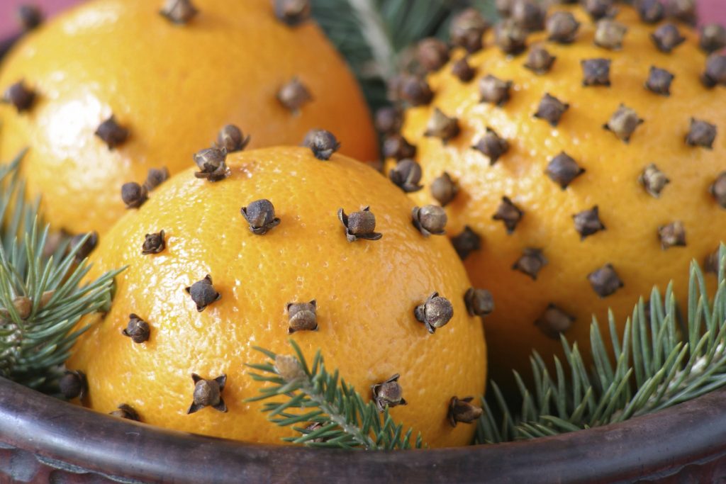 eco friendly holiday orange with clove